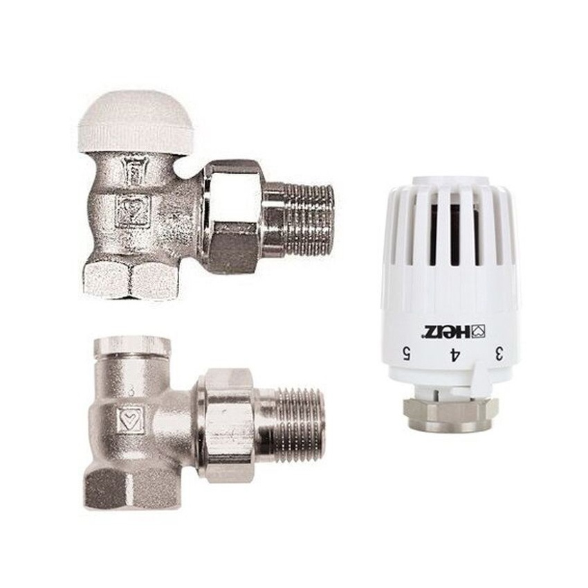 Robinet + cap termostatic + retur 1/2" Project M 28 x 1,5 EK, HERZ, pentru radiatoare