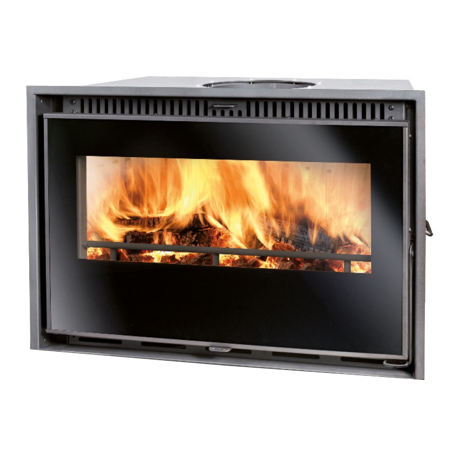 Semineu pe lemne cu aer cald, Clam Calorvision 72, 10.5 kW, 92 mp, evacuare cos fum ø180 mm, cu ventilator, randament 85.5%, 670 x 420 x 410 mm