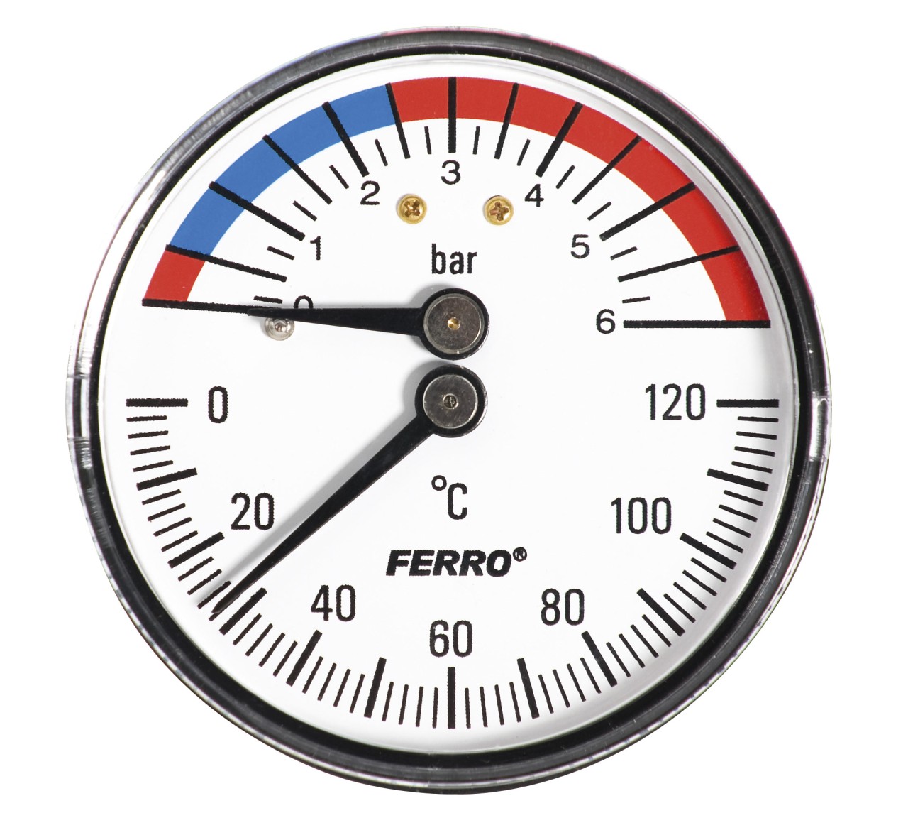 Termomanometru Ferro TM63A, axial, 63 mm x 1/2 inch