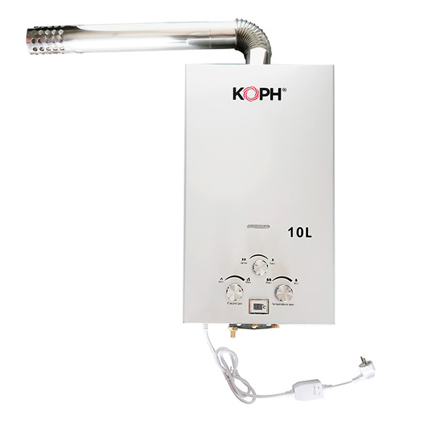 Instant GPL KOPH TF10 cu tiraj fortat pentru apa calda menajera, 20 kW, debit 10 l/min, kit de evacuare inclus
