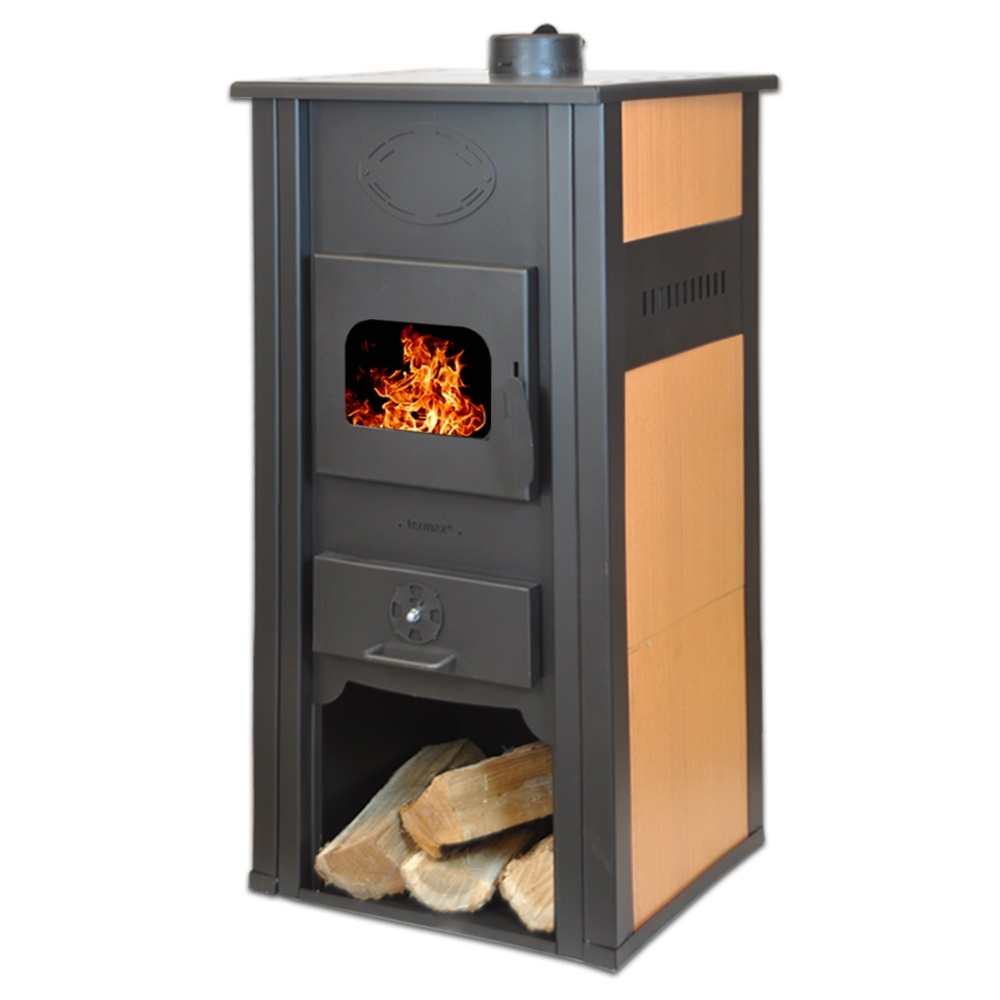 Termosemineu pe lemn Termax Thermis, 24.43 kW, randament 85.10%, 155 m², Bej