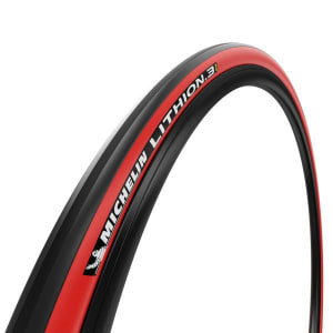 Anvelopă bicicletă asfalt MICHELIN 700X25C (eTRTO size 25-622) LITHION 3 RED (TPI 3X60) PREMIUM PERFORMANCE LINE tube type Sidewall RED