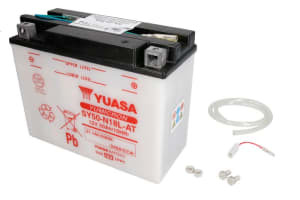 Baterie Acid/Starting YUASA 12V 21,1Ah 240A R+ Maintenance 205x90x162mm Dry charged without acid required quantity of electrolyte 1,4l SY50-N18L-AT fits: CAGIVA CITY; DUCATI GTL 50-1400 1974-2003