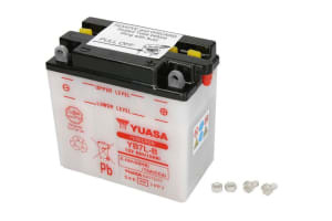 Baterie Acid/Starting YUASA 12V 8,4Ah 75A R+ Maintenance 135x75x133mm Dry charged without acid required quantity of electrolyte 0,6l YB7L-B fits: HARLEY DAVIDSON SS, SX, SXT, TX 80-500 1972-2017