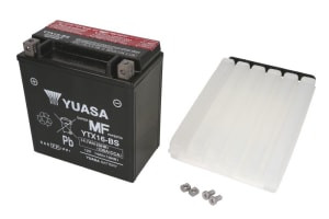 Baterie AGM/Dry charged with acid/Starting YUASA 12V 14,7Ah 230A L+ Maintenance free electrolyte included 150x87x161mm Dry charged with acid YTX16-BS fits: HONDA XL 500-20