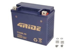 Baterie Gel/Starting 4 RIDE 12V 20Ah 175A R+ Maintenance free 175x87x154mm Started YTX20HL-BS fits: BOMBARDIER OUTL., OUTLAND.; BUELL M2, S1, S3, S3T, X1, X1W 400-2300 1978-2018