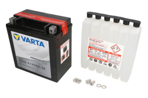 Baterie AGM/Dry charged with acid/Starting (limited sales to consumers) VARTA 12V 14Ah 210A L+ Maintenance free electrolyte included 150x87x161mm Dry charged with acid YTX16-BS fits: HONDA XL 500-2000
