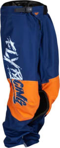 Pantaloni off road FLY RACING YOUTH KINETIC KHAOS culoare navy blue/portocaliu/alb, mărime 22