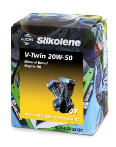 Ulei Motor 4T SILKOLENE V-Twin 20W50 4l, API SJ JASO MA-2 Mineral bio-degradable packaging; recommended for cruisers with large V-twin engines