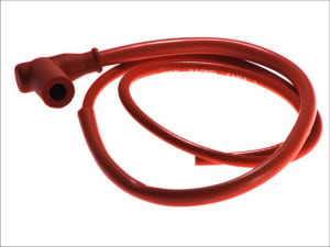 Fisa bujie, unghi: 90°, filet bujie: 10/12/14mm, conexiune: SAE nut, carcasa: cauciuc, spark plug cap colour: red, wire colour: red, coil wire length: 100cm