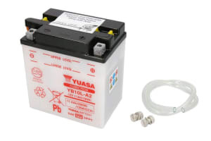 Baterie Acid/Starting YUASA 12V 11,6Ah 120A R+ Maintenance 135x90x145mm Dry charged without acid required quantity of electrolyte 0,8l YB10L-A2 fits: GILERA DAKOTA, ER; HONDA CH 125-900
