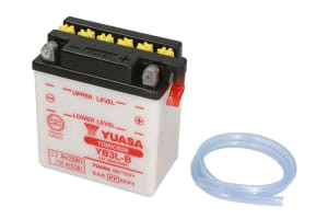 Baterie Acid/Starting YUASA 12V 3,2Ah 30A R+ Maintenance 99x57x111mm Dry charged without acid required quantity of electrolyte 0,24l YB3L-B fits: YAMAHA DT, RX, XT 50-350 1980-2006