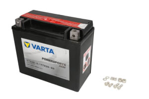 Baterie AGM/Dry charged with acid/Starting (limited sales to consumers) VARTA 12V 18Ah 250A L+ Maintenance free electrolyte included 177x88x156mm Dry charged with acid YTX20-BS fits: CAN-AM RENEGADE 4