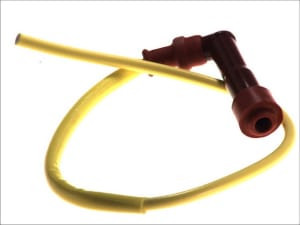 Fisa bujie, unghi: 102°, filet bujie: 10/12/14mm, conexiune: thread, carcasa: Ebonite, spark plug cap colour: red, wire colour: yellow, coil wire length: 50cm