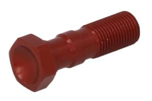 Șurub conductă frână M10x1, colour: Red (for 2 pipes)
