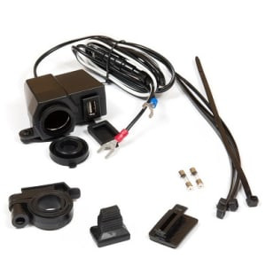 Adaptor bricheta USB Gniazdo zapalniczki DC 12-24V; DC 5V/2.1A (Motorcycle; USB additional socket)