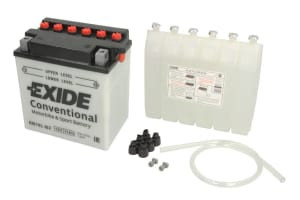 Baterie Acid/Dry charged with acid/Starting (limited sales to consumers) EXIDE 12V 11Ah 130A R+ Maintenance electrolyte included 135x90x145mm Dry charged with acid YB10L-B2 fits: HONDA CH 125-650 1983