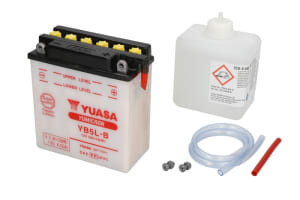 Baterie Acid/Dry charged with acid/Starting YUASA 12V 5Ah 60A R+ Maintenance electrolyte included 121x61x131mm Dry charged with acid YB5L-B fits: BENELLI K2 25-650 1973-20