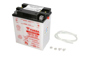 Baterie Acid/Starting YUASA 12V 14,7Ah 175A R+ Maintenance 136x91x168mm Dry charged without acid required quantity of electrolyte 0,9l YB14L-B2 fits: HONDA CBR, VF, VT 650-1200 1982-2009