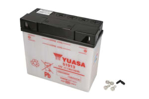 Baterie Acid/Starting YUASA 12V 19Ah 100A R+ Maintenance 186x82x171mm Dry charged without acid required quantity of electrolyte 1l 51913 fits: BMW K, R 750-1600 1990-2017
