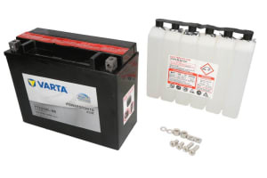 Baterie AGM/Dry charged with acid/Starting (limited sales to consumers) VARTA 12V 21Ah 340A R+ Maintenance free electrolyte included 205x87x162mm Dry charged with acid YTX24HL-BS fits: ARCTIC CAT PROW