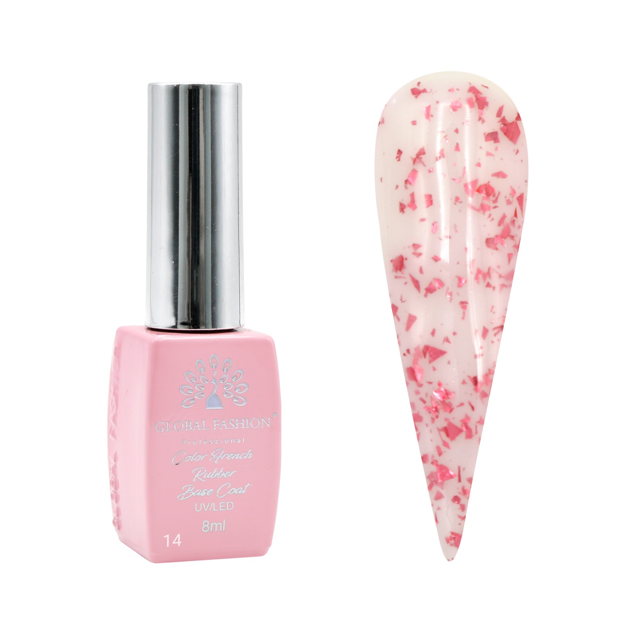 Baza Foil, baza cauciucata pentru unghii, 8 ml, 14 - Free TPO