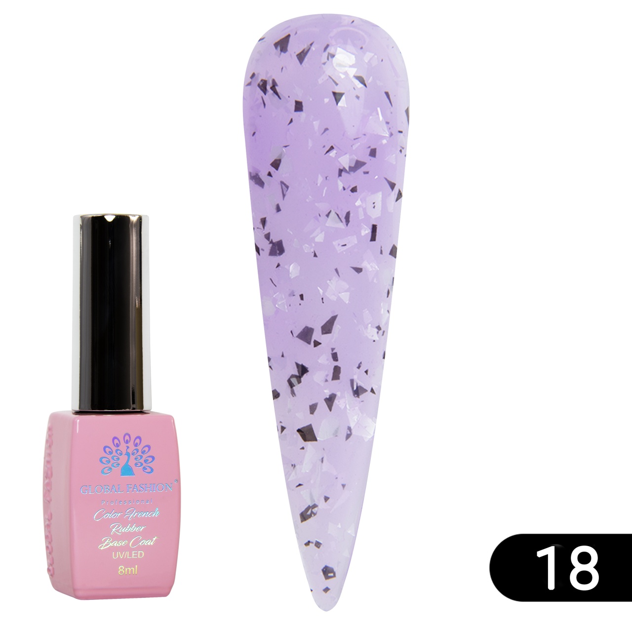 Baza Foil, baza cauciucata pentru unghii, 8 ml, 18 - Free TPO