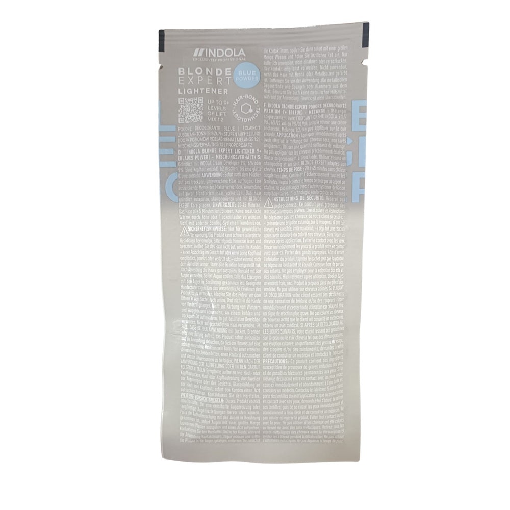Indola Blonde Expert Pudră Decolorantă Albastră 9+ Tonuri – 30g | Decolorare Intensă cu Neutralizare Anti-Galben