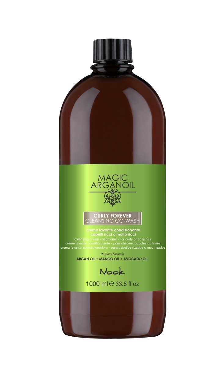 Nook Magic ArganOil Curly Forever Cleansing Co-Wash – Curățare delicată & hidratare intensă pentru părul creț și ondulat