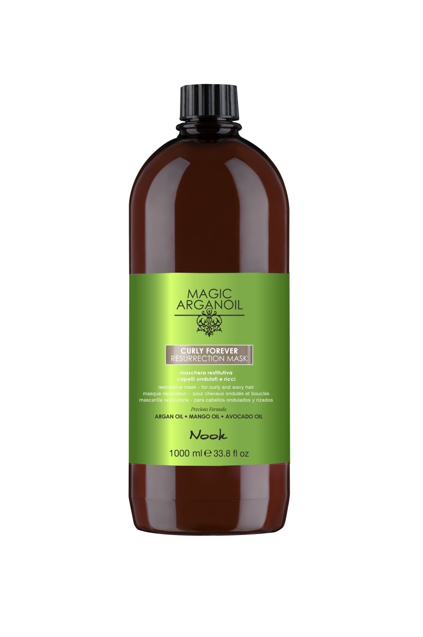 Nook Magic ArganOil Curly Forever Resurrection Mask – Masca Ultra-Regenerantă pentru Păr Creț și Ondulat 1000ml