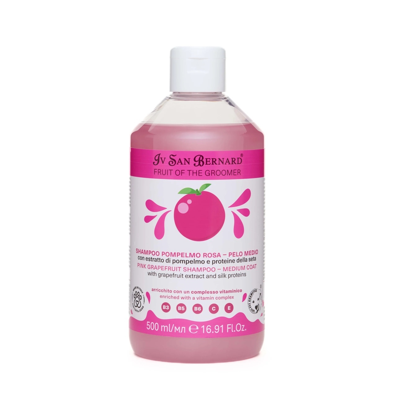 Sampon Iv San Bernard Pink Grapefruit NEW, pentru caini si pisici, 500ml