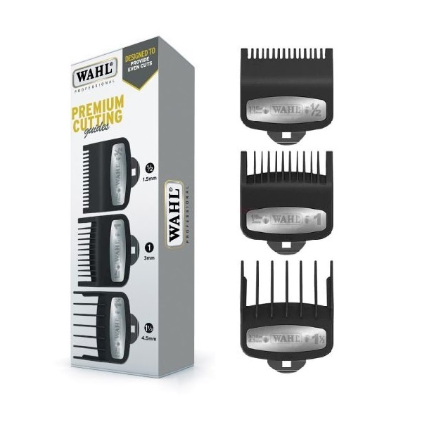 Set 3 Gratare intermediare Wahl Premium originale pentru masini de tuns 1.5mm 3mm 4.5mm