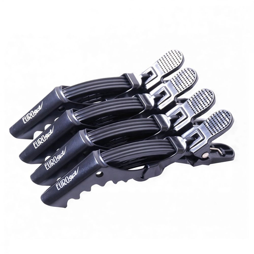 Set 4 Clipsuri pentru par tip crocodil Eurostil