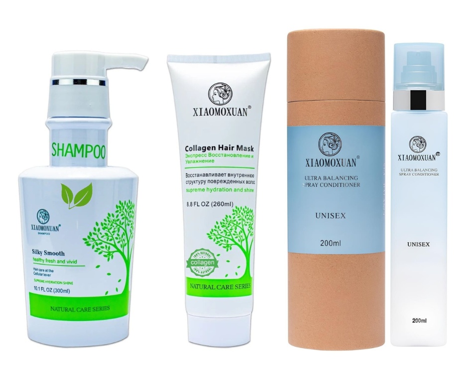 Set Cadou Xiaomoxuan S1M260T2 - Sampon Arbore de Ceai 300ml + Masca Colagen 260ml + Spray Ultra Balancing