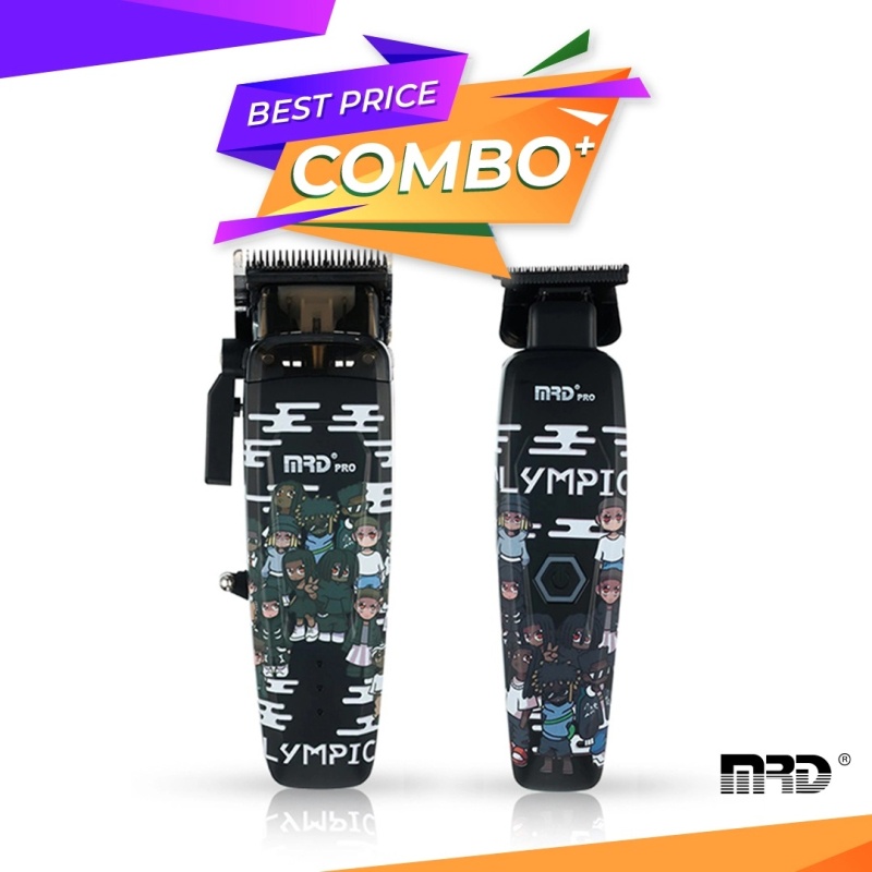 Set MRD - Masina de Tuns Smart Brain + Masina de Contur Smart Brain - fara fir - Negru - Olympics - HC-90-4