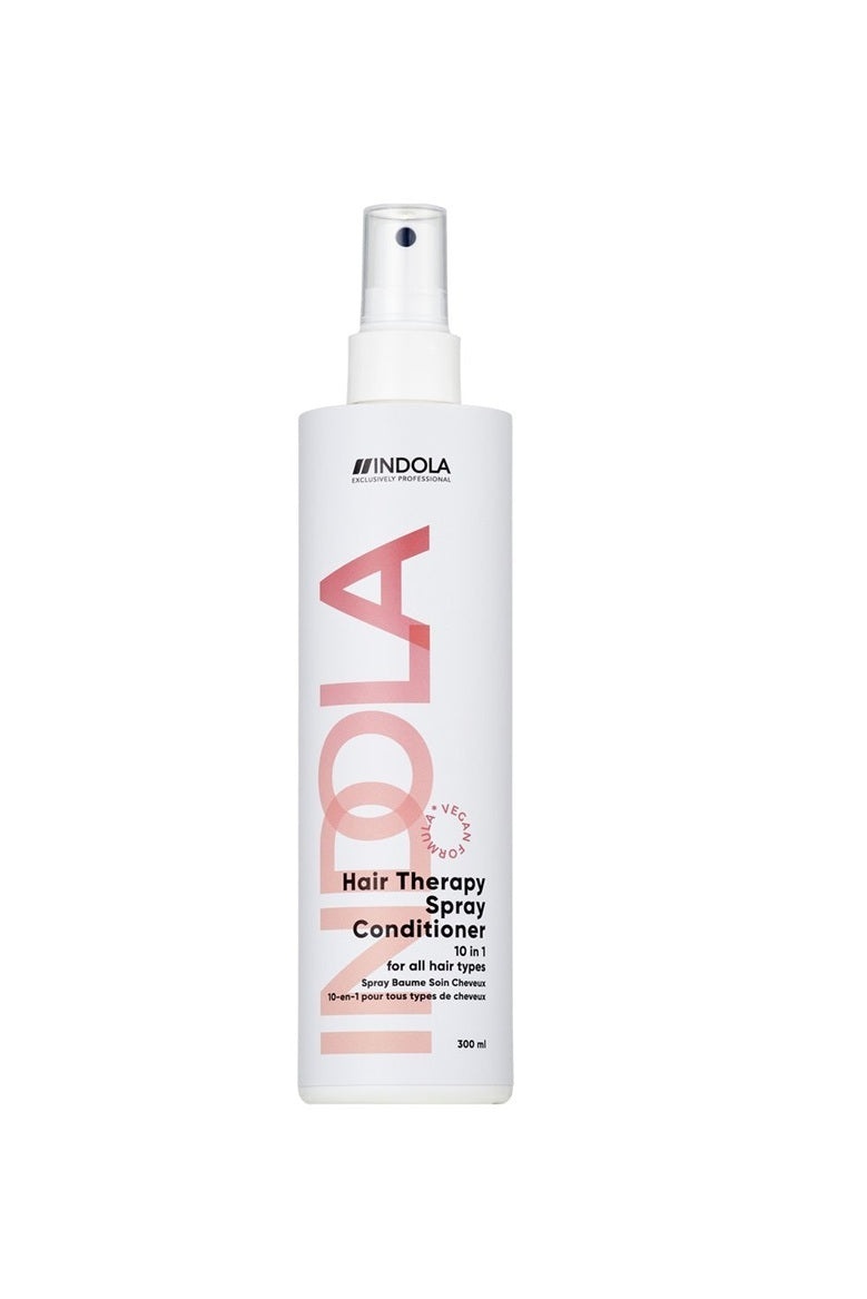 Indola Hair Therapy Spray Conditioner 300ml – Balsam Leave-In pentru Toate Tipurile de Păr, cu Hidratare Instantă și Protecție Termică & UV