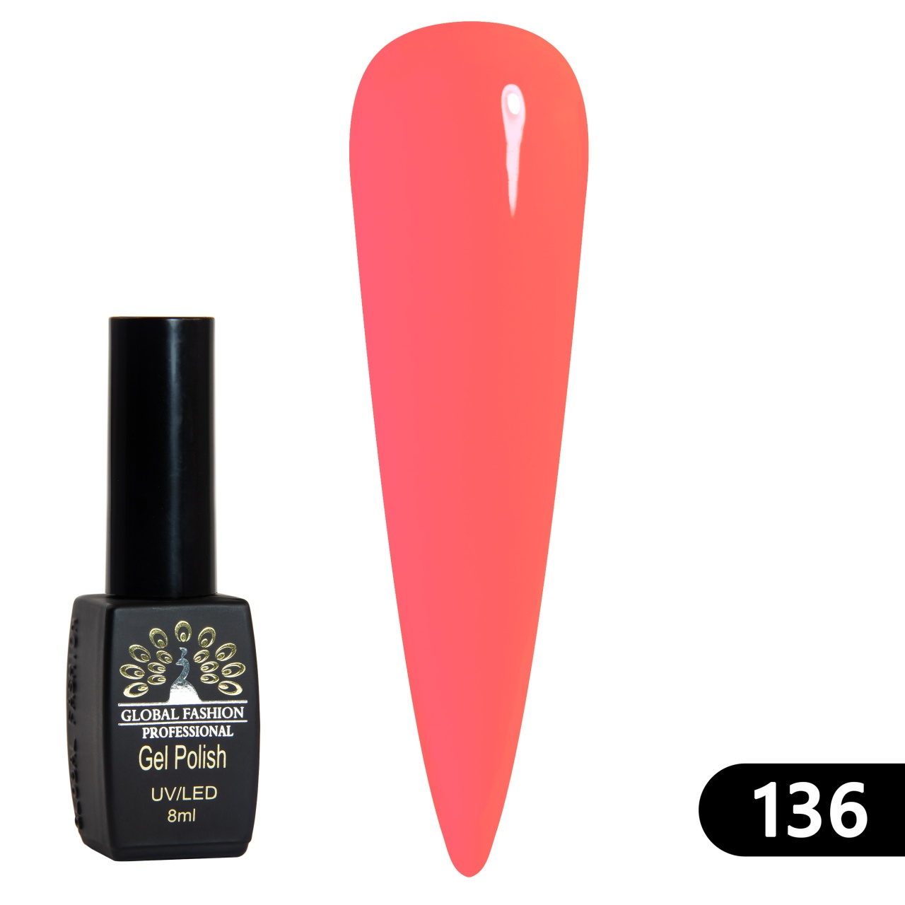 Oja semipermanenta BLACK ELITE, 8 ml,136 - TPO Free