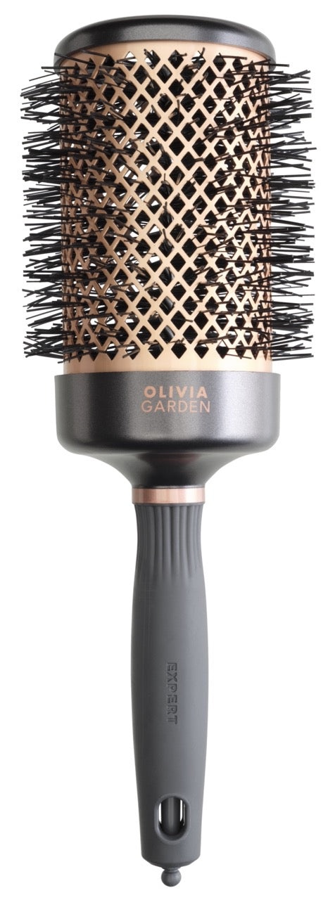 Olivia Garden Expert Blowout Heat Nylgard Bristles– Perie Profesională Termică pentru Păr Gros și Indisciplinat