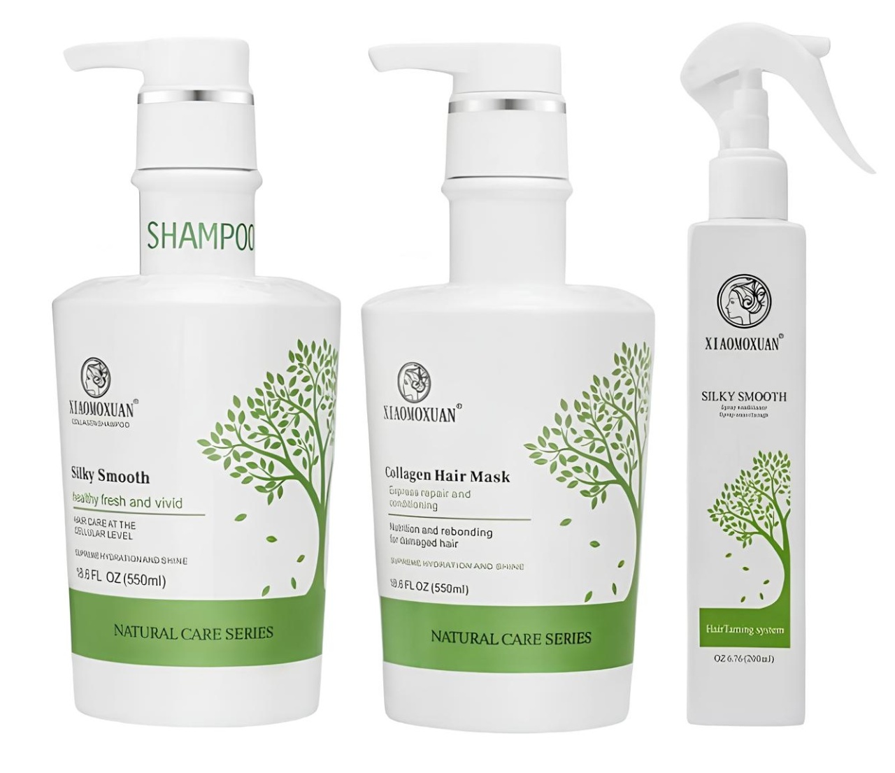 Set Cadou Xiaomoxuan S2M2T1 – Sampon + Masca Colagen + Spray Leave in Termoprotector pentru Regenerare si Stralucire