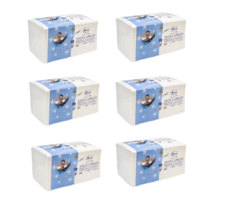 6x Prosop de unica folosinta 70x40cm 100buc/set Roial din hartie