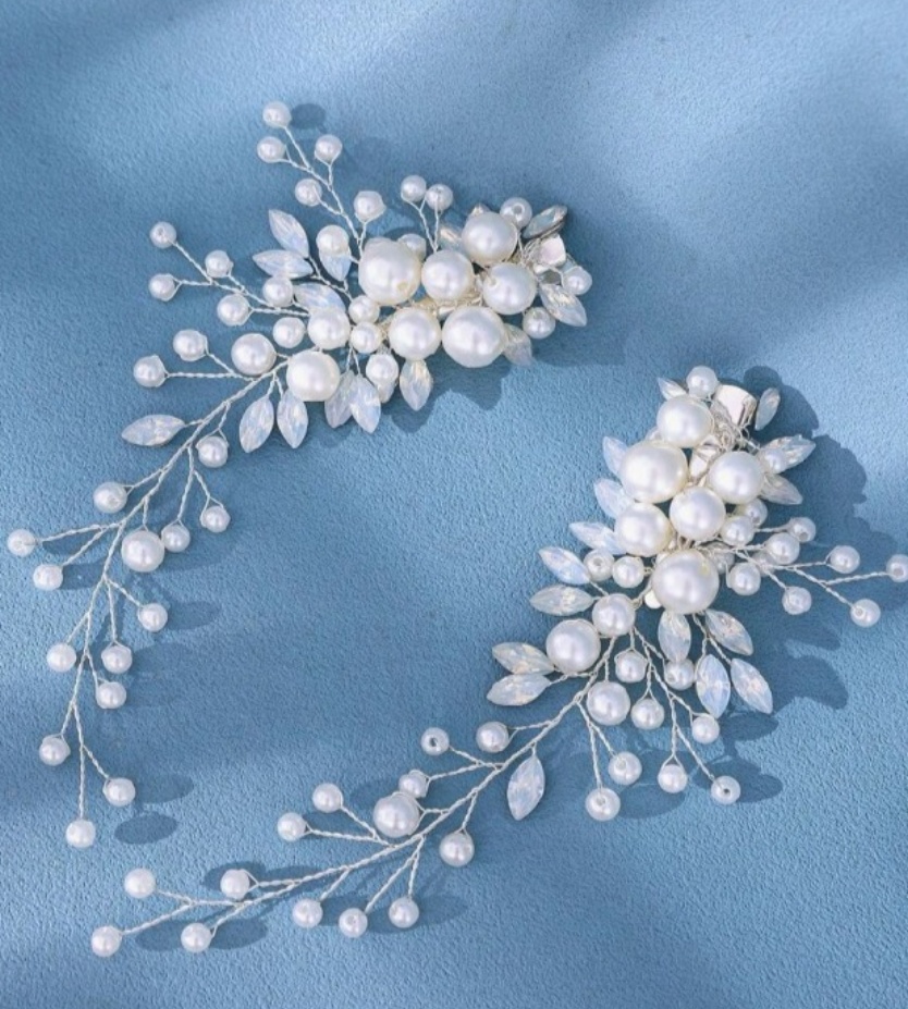 Accesoriu Mireasa cu Perle si Strasuri