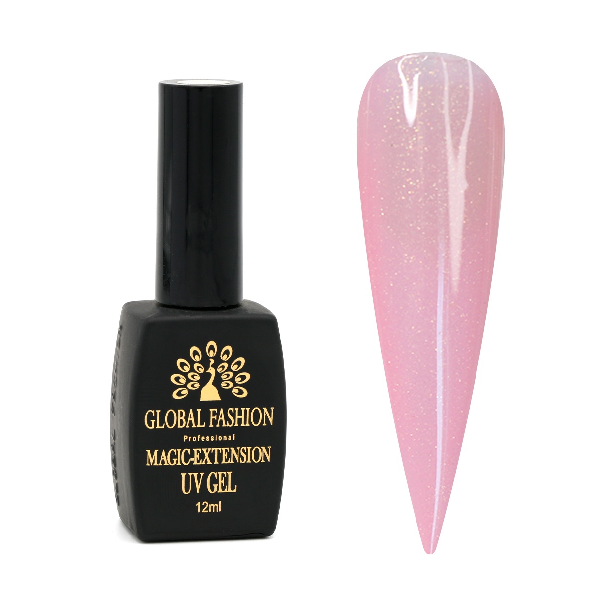 Gel UV cu sclipici, Magic-Extension, 12 ml, Roz, G09 - TPO Free