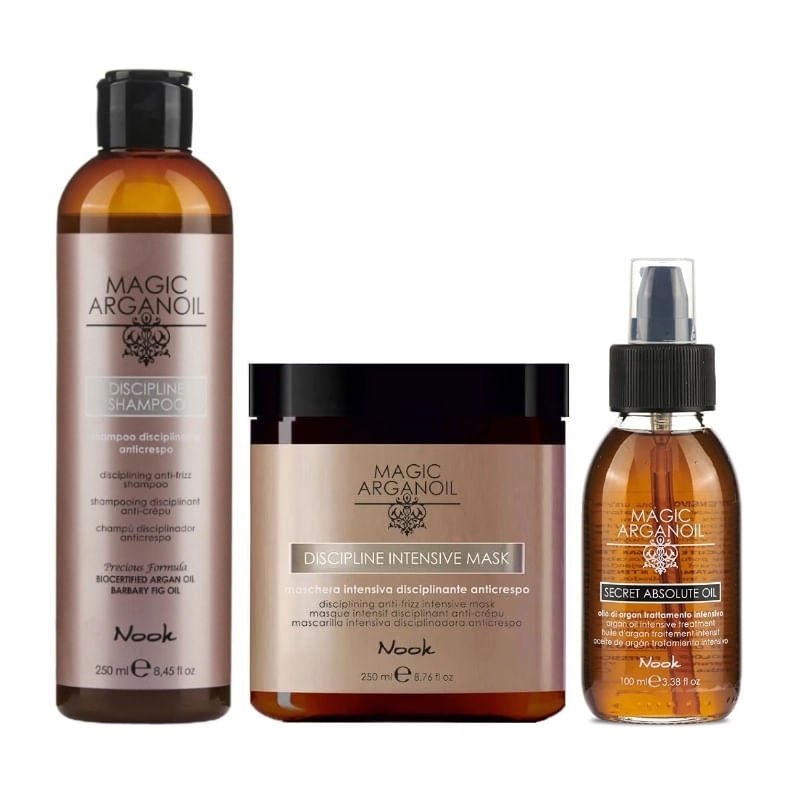Kit Trio Hidratant Nook Magic Arganoil Secret Pentru Regenerare Intensivă a Părului Degradat
