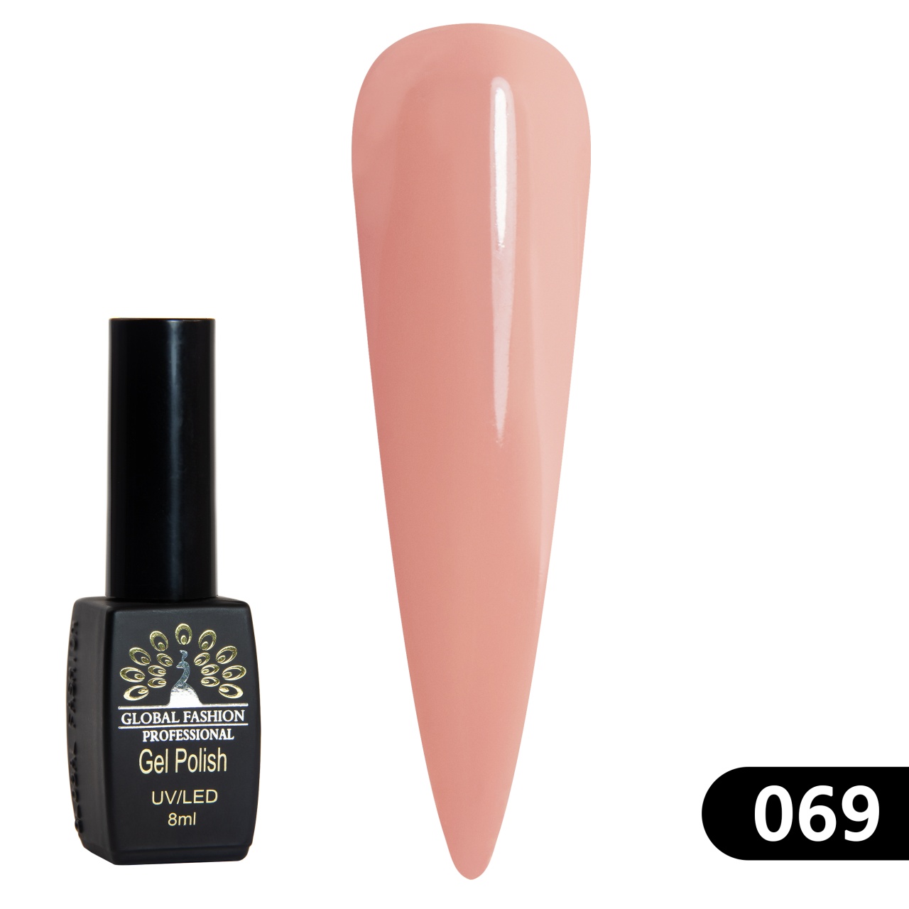 Oja semipermanenta BLACK ELITE, 8 ml, 069 - TPO Free