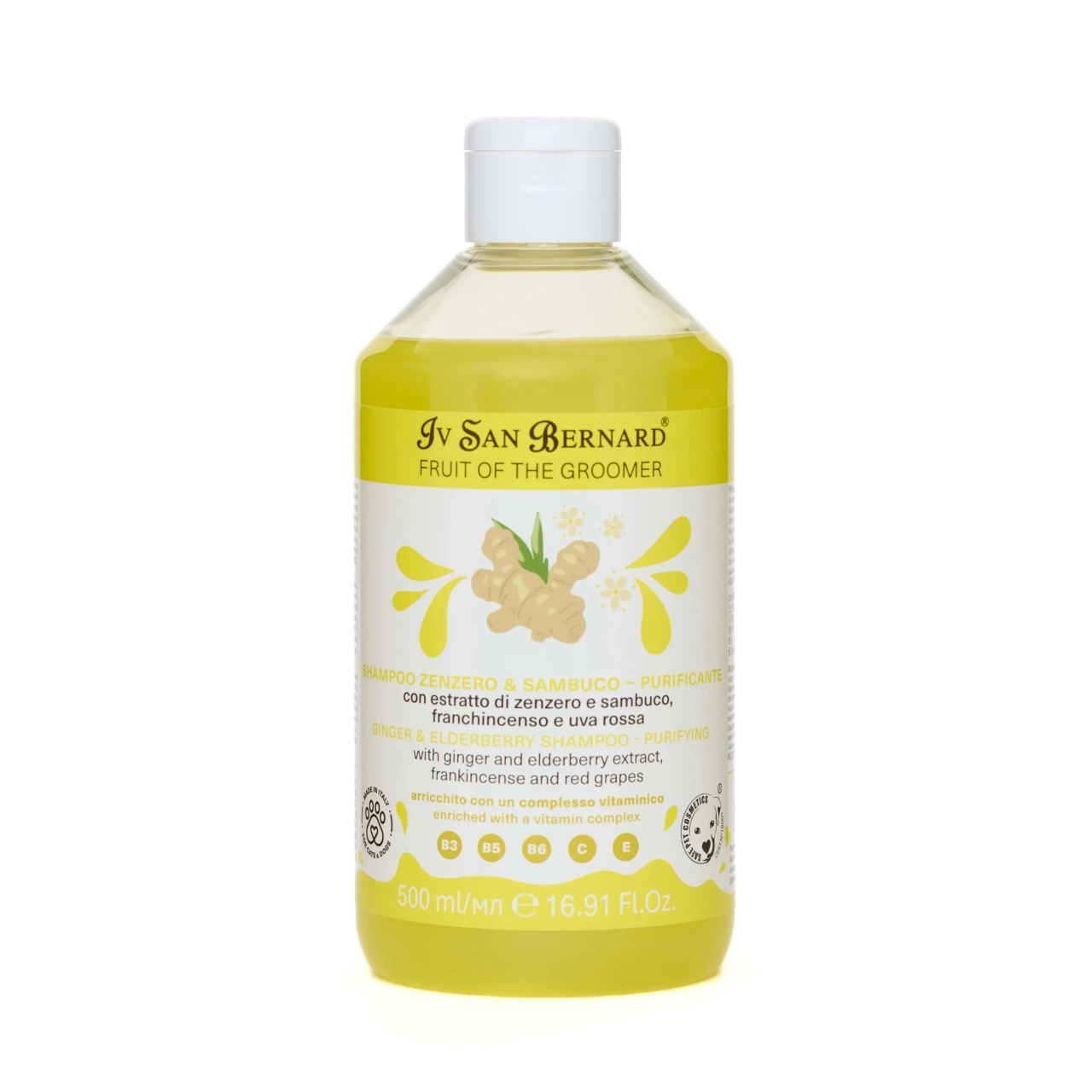 Sampon Iv San Bernard cu Ghimbir si Soc NEW, pentru caini si pisici, 500ml
