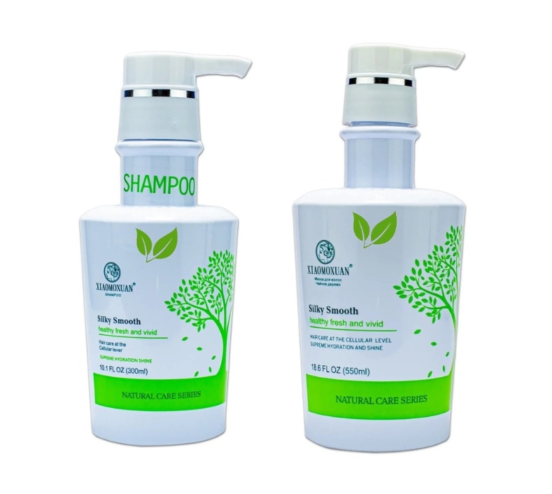 Set Cadou Xiaomoxuan S1M1 - Sampon 300ml + Masca 550ml cu Arbore de Ceai