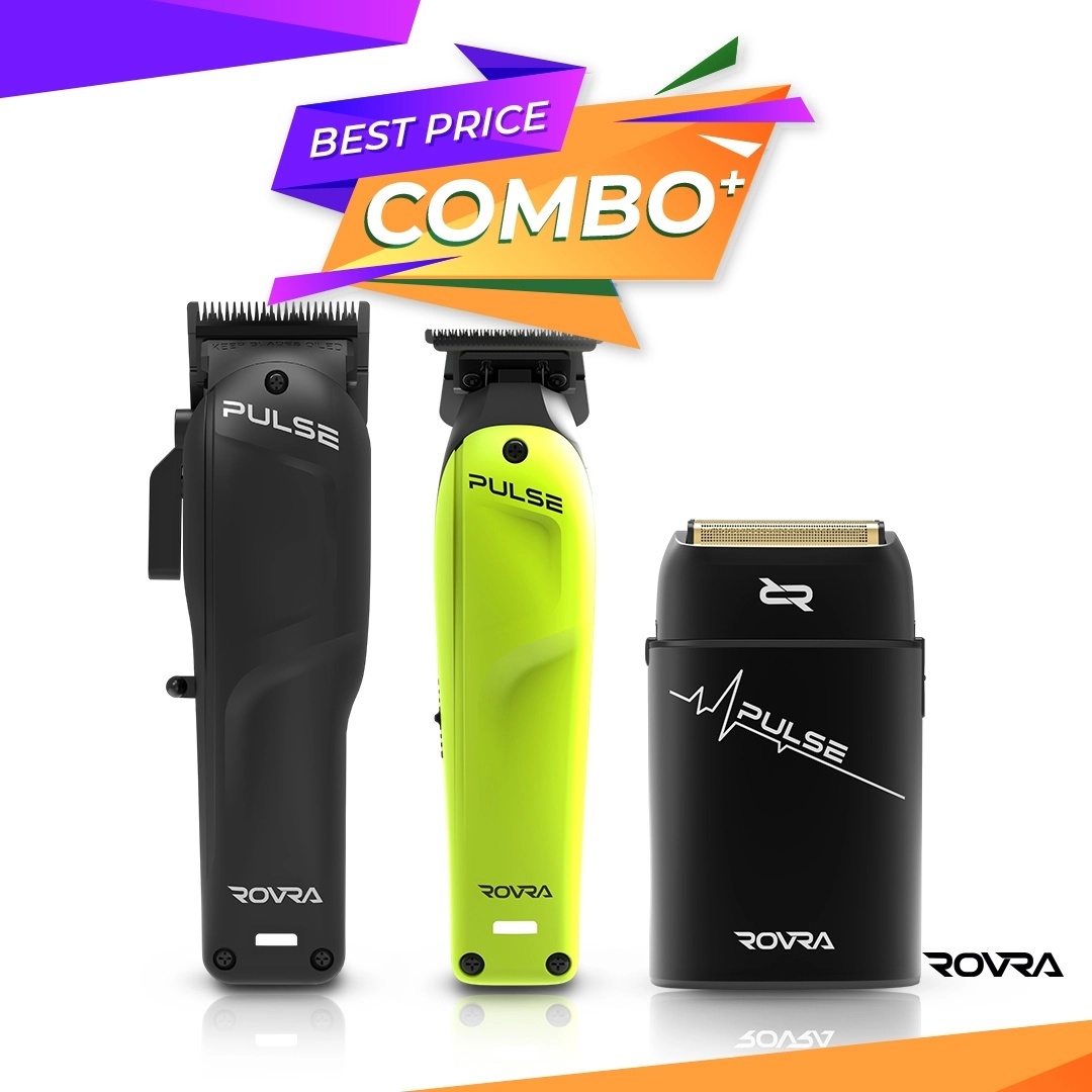 Set Combo Rovra Pulse - Masina de Tuns + Masina de Contur + Shaver Triple Blade