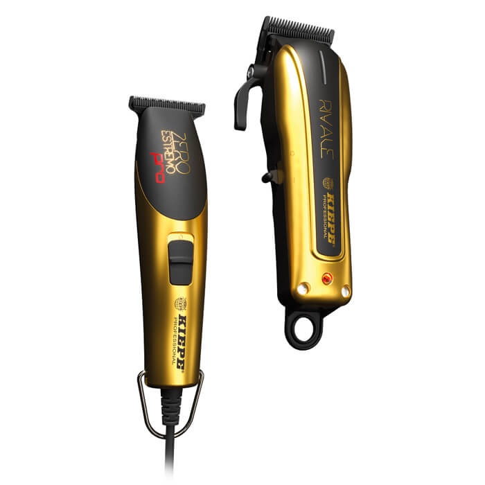 Set Kiepe Golden Combo Masina de tuns Rivale cordless si Masina de contur Zero Estremo cu fir