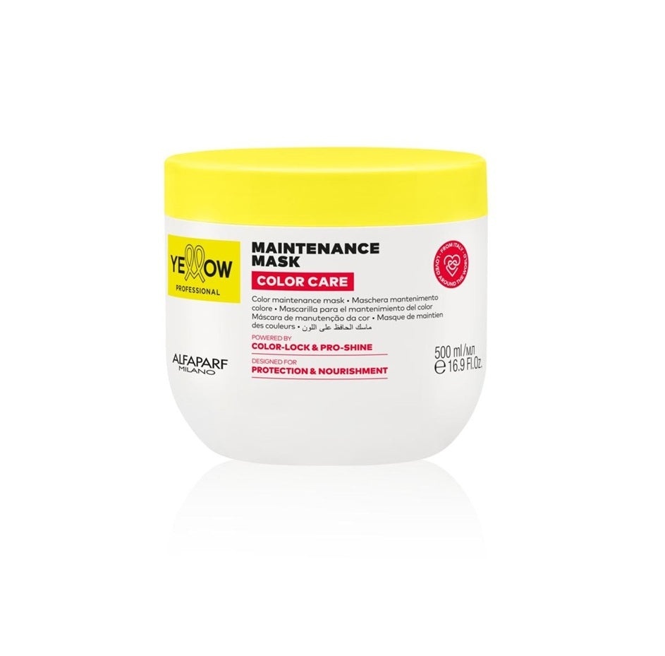Yellow Professional Color Care – Mască Profesională pentru Păr Vopsit 500ml – Protecție Intensă a Culorii, Hidratare și Strălucire de Durată