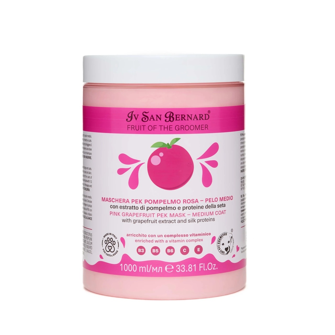 Balsam Iv San Bernard Pink Grapefruit PEK Intense NEW, pentru caini si pisici, 1l